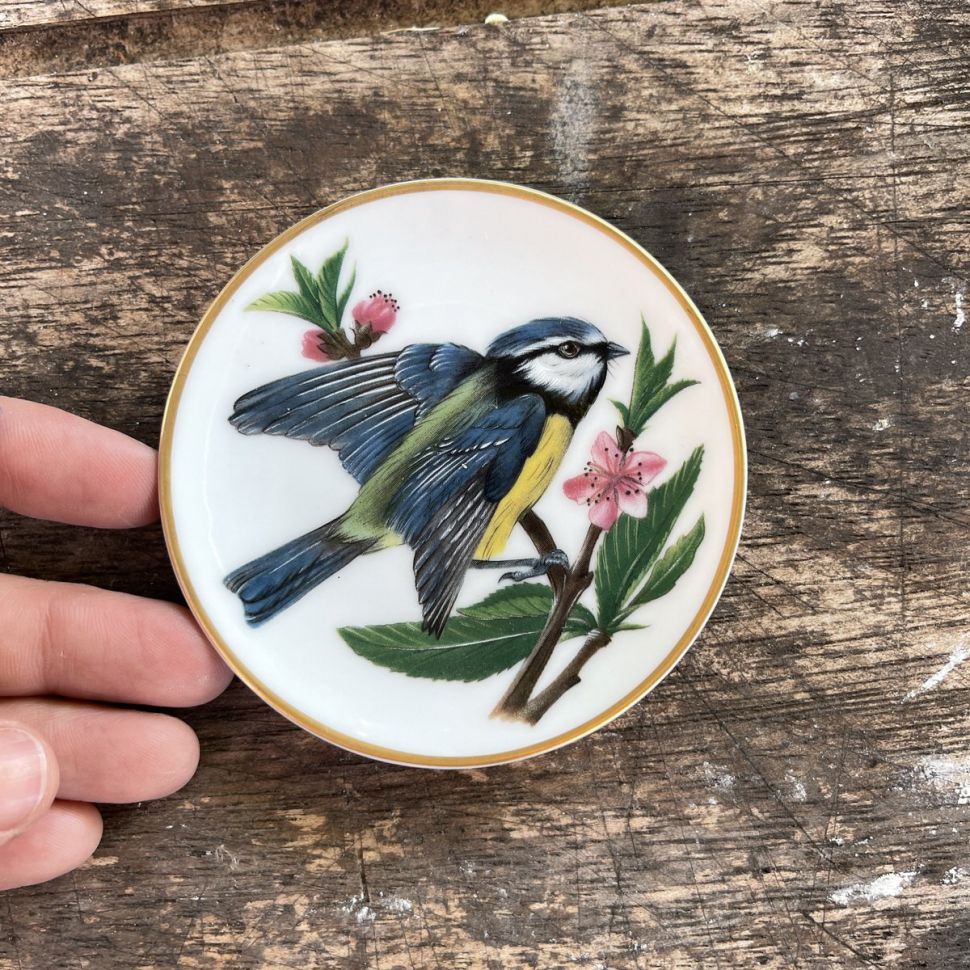 Тарелка 8 см Franklin Songbirds 1981 Blue tit