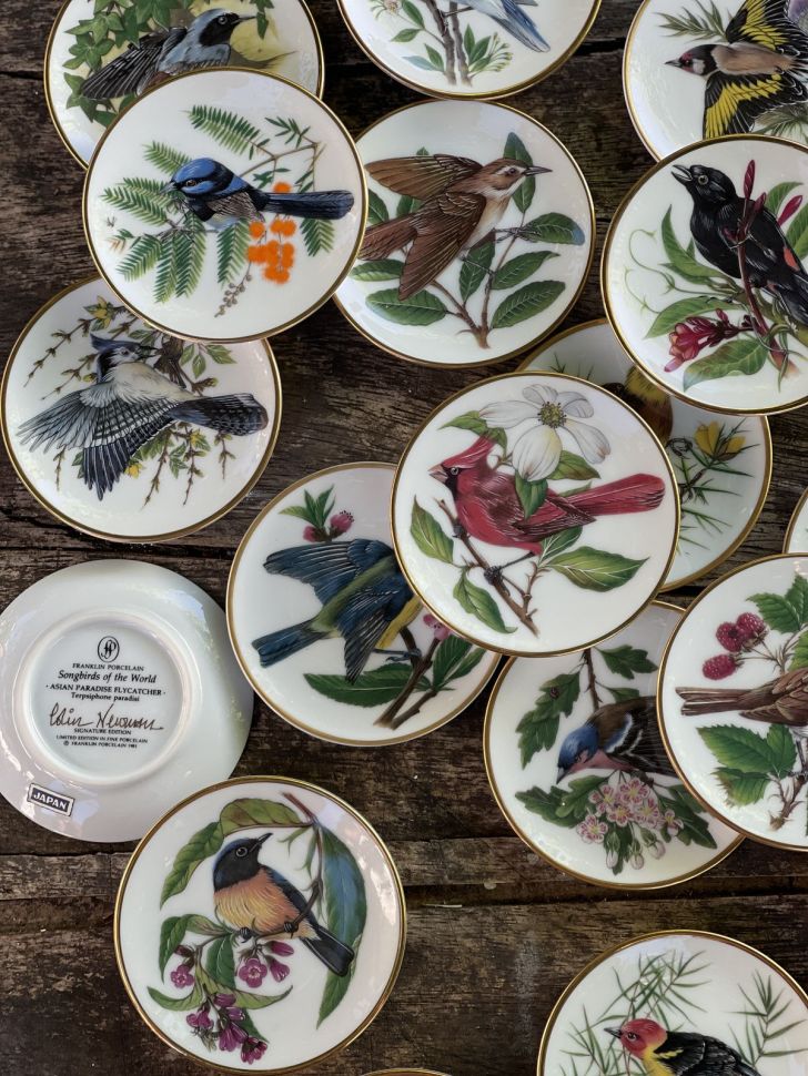 Тарелка 8 см Franklin Songbirds 1981 Blue tit