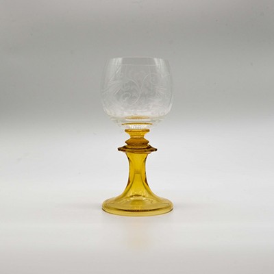 Бокал Цветочные узоры хрусталь