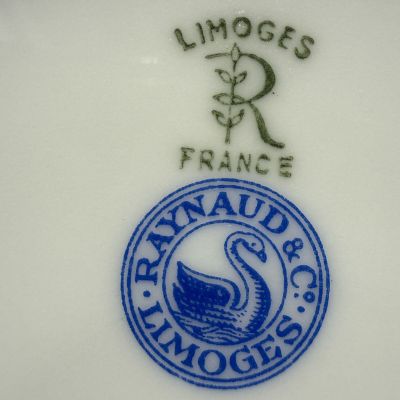 Тарелка глубокая Limoges 23 см фарфор позолота Франция 