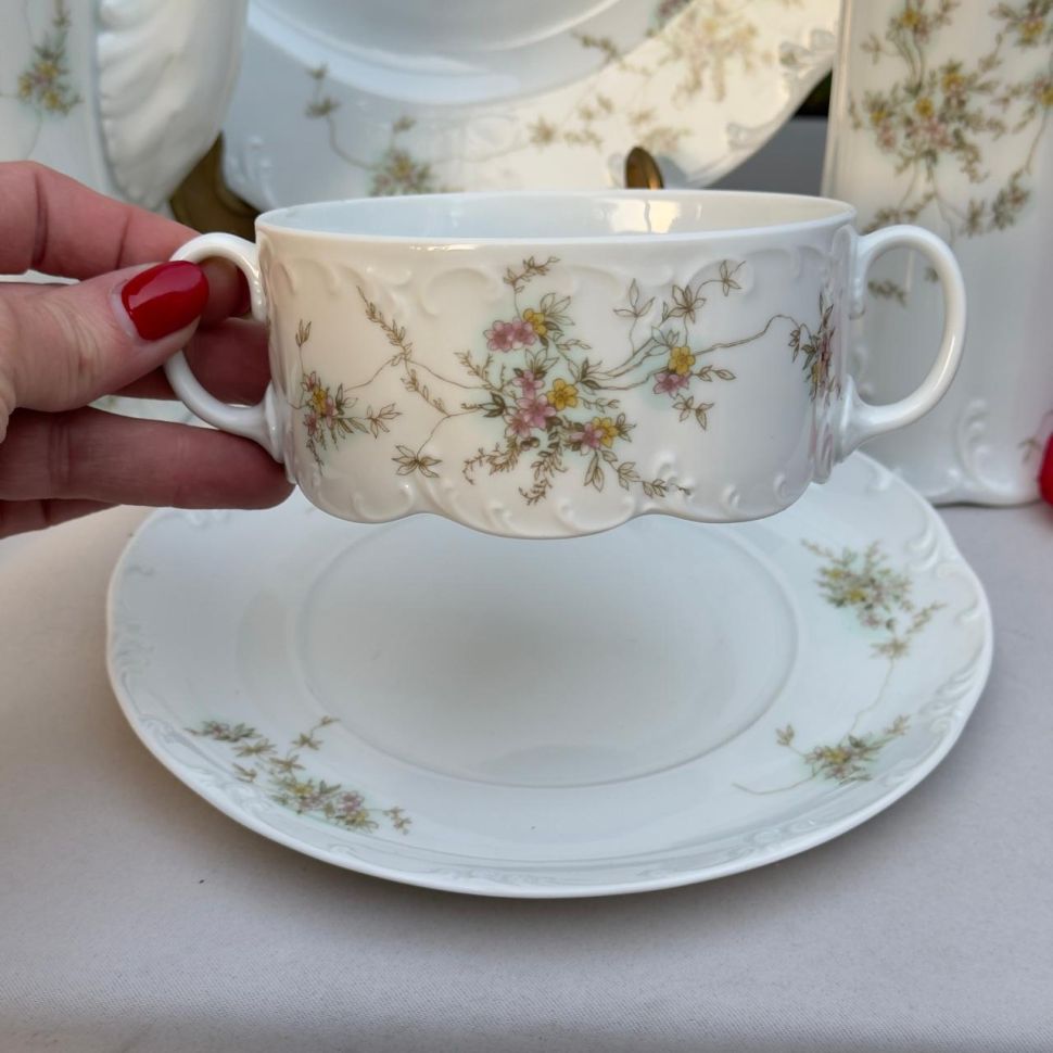 Бульонная пара Rosenthal Monbijou Полевые цветы 300 мл Германия    