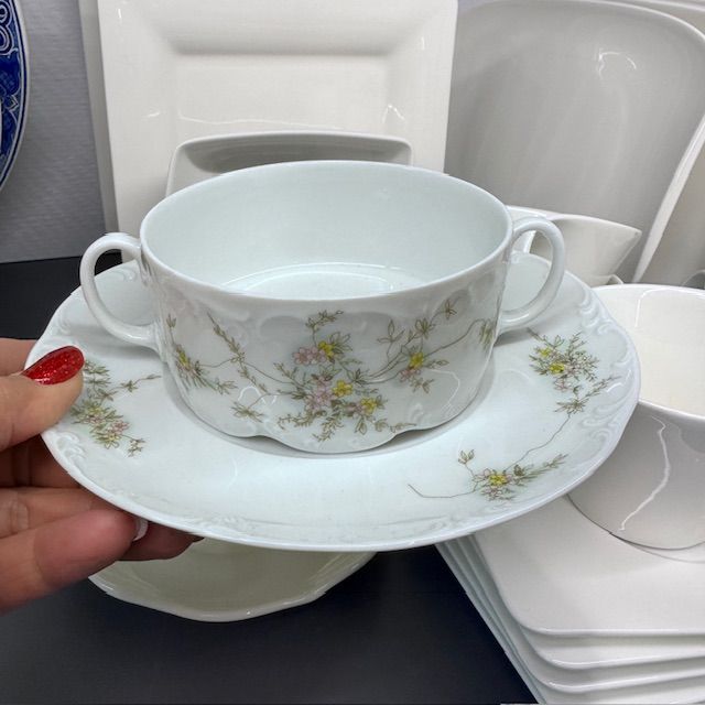 Бульонная пара Rosenthal Monbijou Полевые цветы 300 мл Германия    