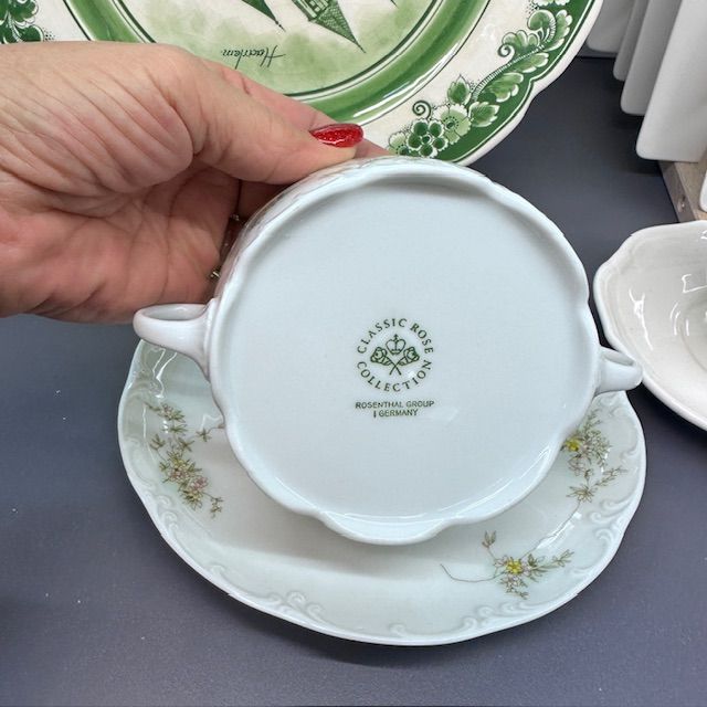 Бульонная пара Rosenthal Monbijou Полевые цветы 300 мл Германия    