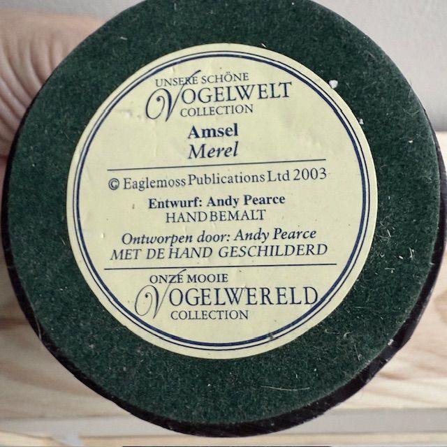 Статуэтка Vogelwelt Collection Черный дрозд  2003 г Англия