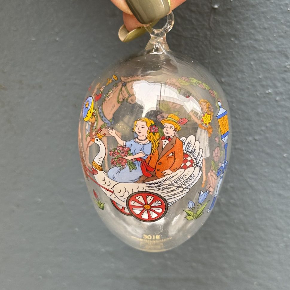 Подвес Яйцо пасхальное Hutschenreuther 8 см стекло Германия 2016 г.