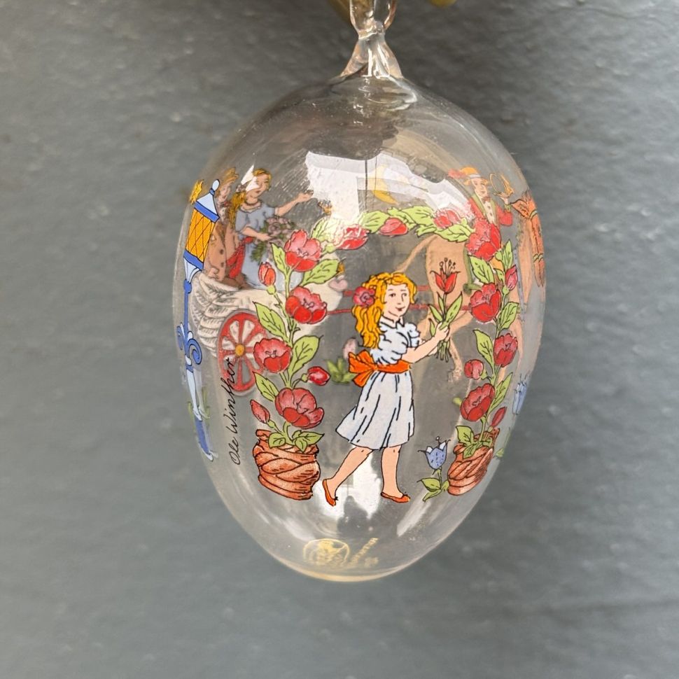 Подвес Яйцо пасхальное Hutschenreuther 8 см стекло Германия 2016 г.