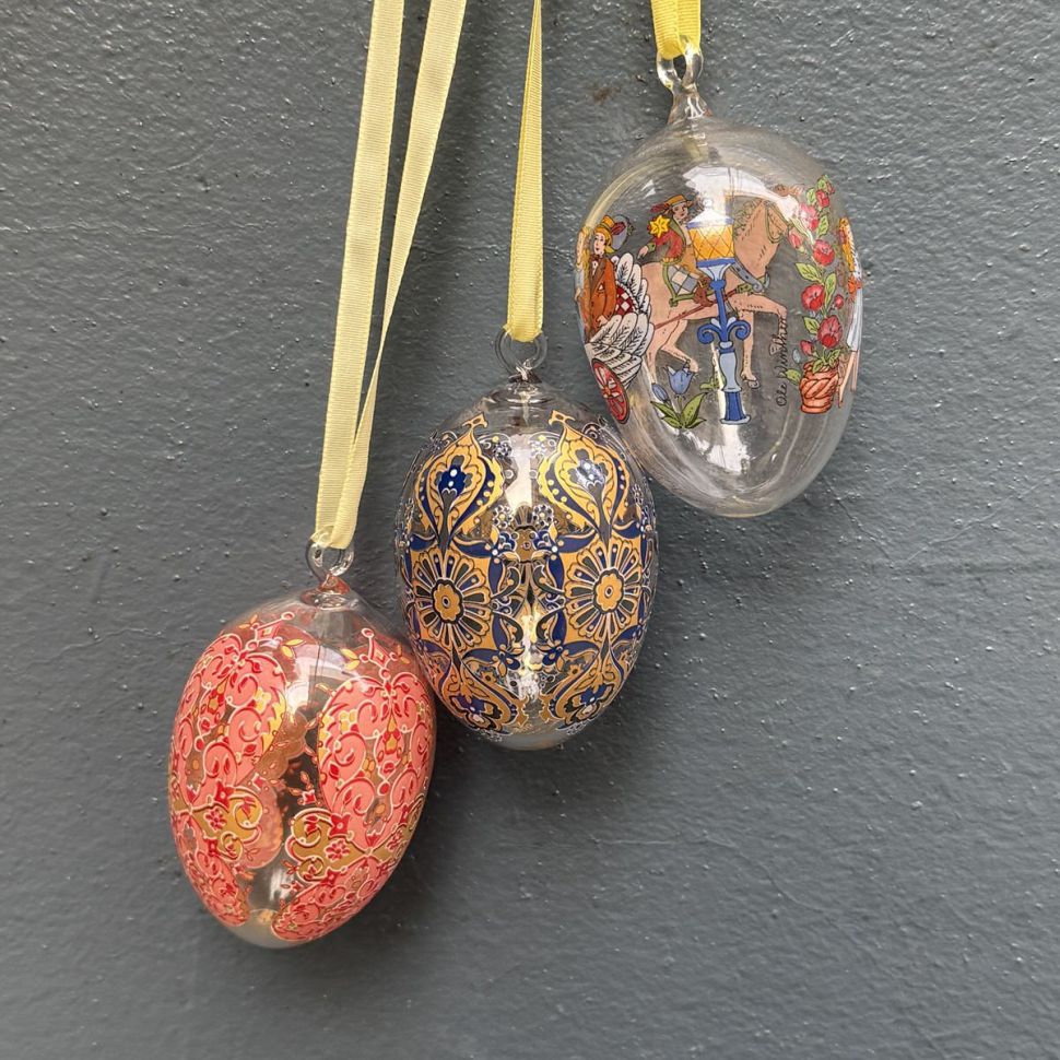 Подвес Яйцо пасхальное Hutschenreuther 8 см стекло Германия 2016 г.