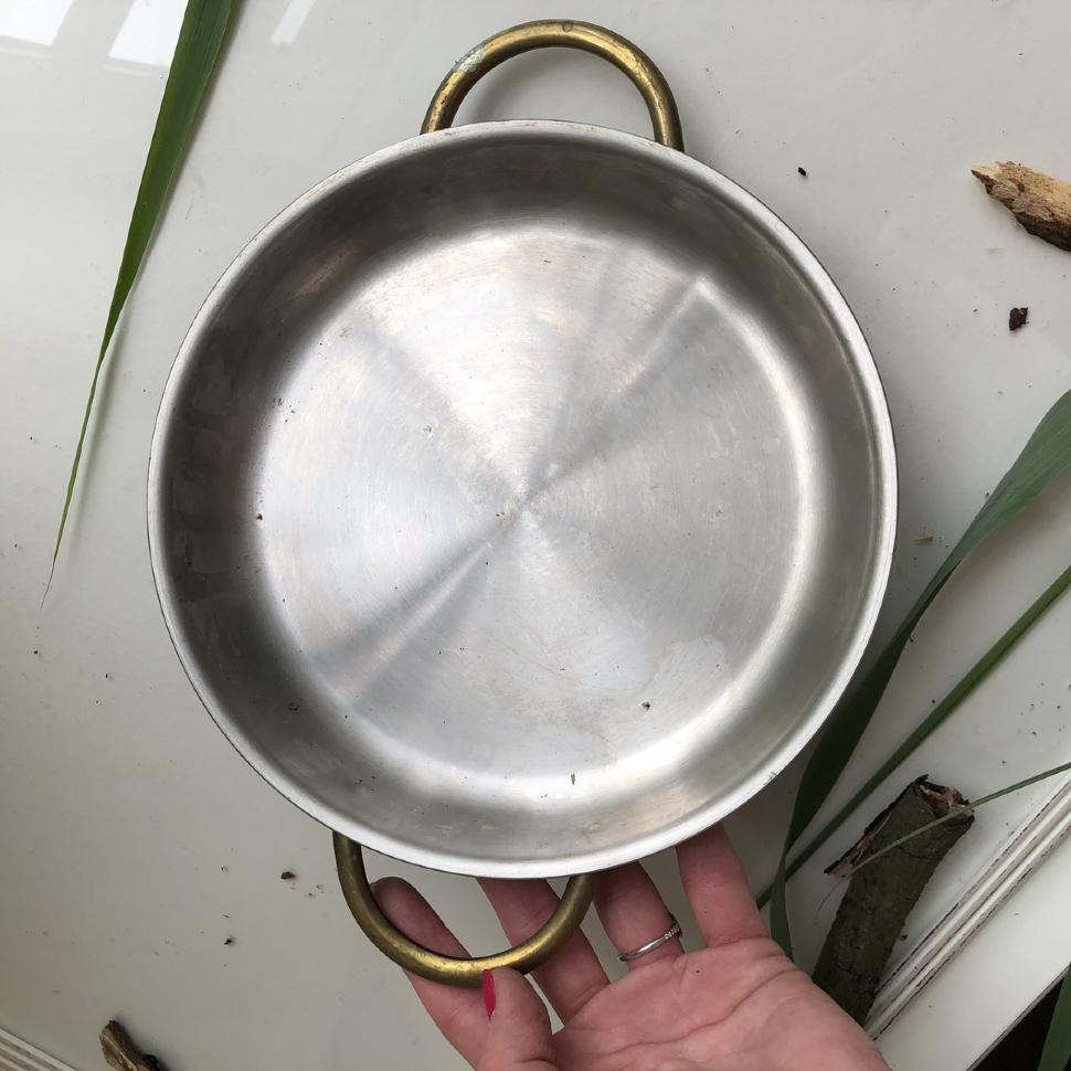 Сковорода малая с латунными ручками