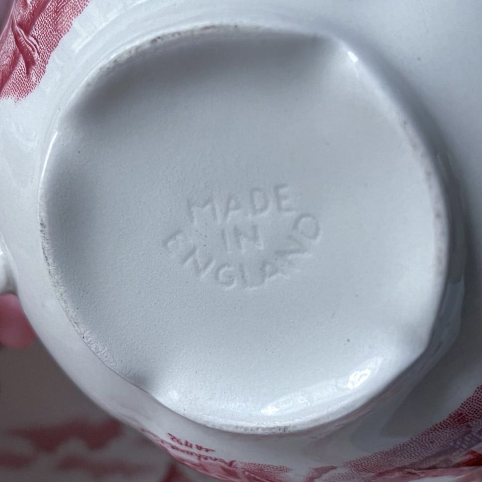 Бульонная пара Johnson Brothers Old Britain Castles 280 мл Англия красный    