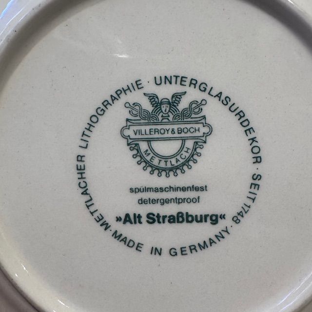 Тарелка Alt Strassburg ВиллеройБох 16 см фарфор Германия 1950-е гг.