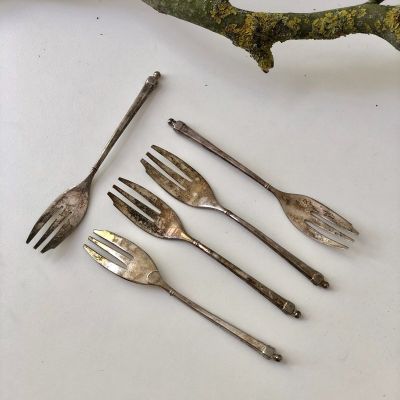 Вилка для устриц 14 см мельхиор