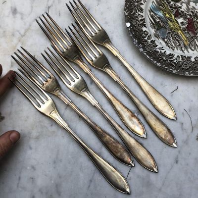 Вилка столовая 21 см (набор 6 шт.) мельхиор