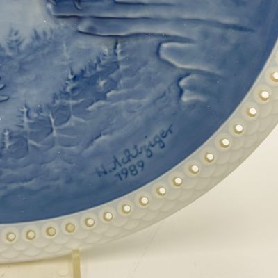 Тарелка панно Hutchenreuther 23 см Аисты 1986 г Германия