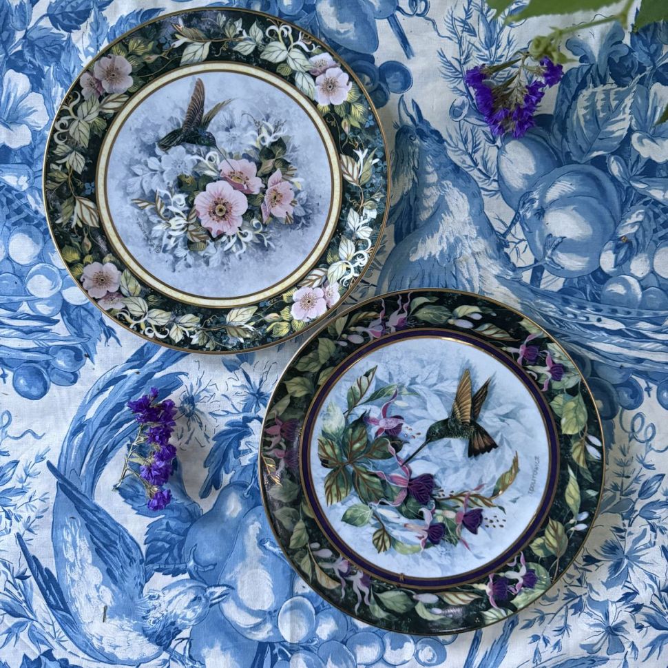 Тарелка Franklin Mint  Royal Doulton Колибри 21 см