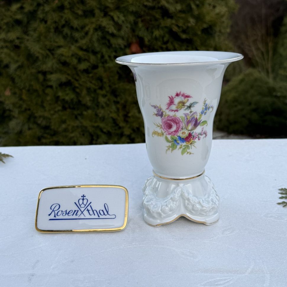 Ваза Rosenthal Мейсенский букет 17 см фарфор Бавария