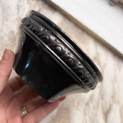 Сахарница конфетница 13 см мельхиор патина