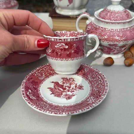 Кофейная пара Spode Pink Camilla 80 мл фарфор Англия