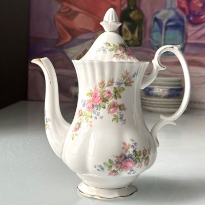 Кофейник Royal Albert Moss Rose 0,9 мл Англия 1960 - 1970 гг. 