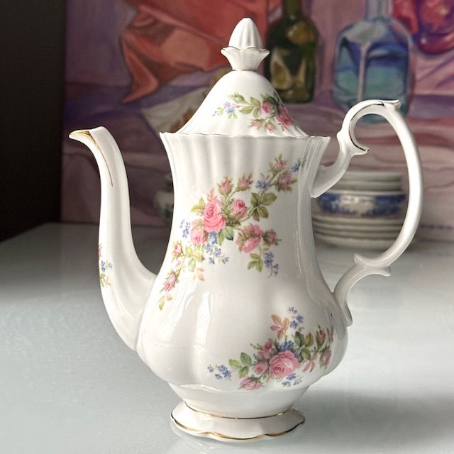 Кофейник Royal Albert Moss Rose 0,9 мл Англия 1960 - 1970 гг. 