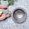 Ситечко для чая с ручкой Парусник 10 см серебрение 