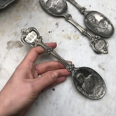 Ложка декоротивная 1989 г. олово Frieling-Xinn Германия