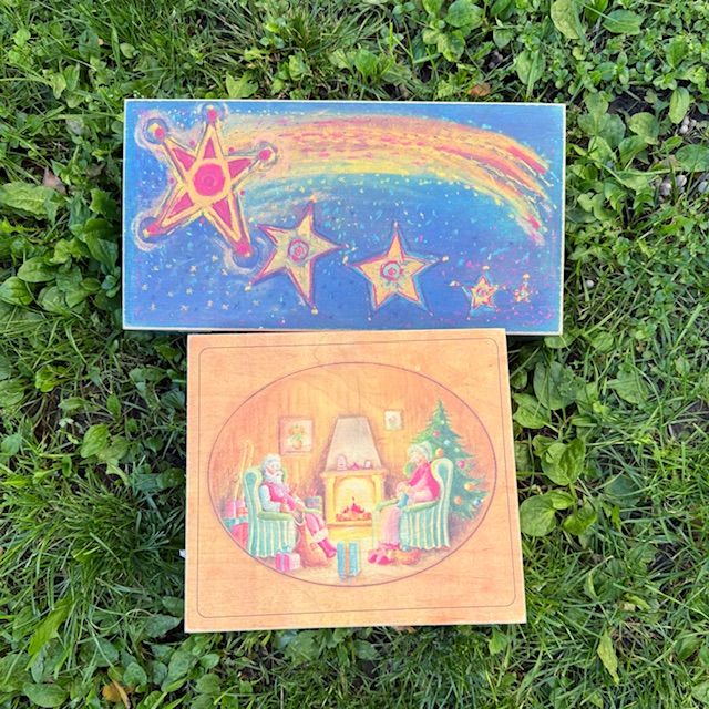 Елочная игрушка Санта Kamozja Family набор 2 шт стекло ручная роспись