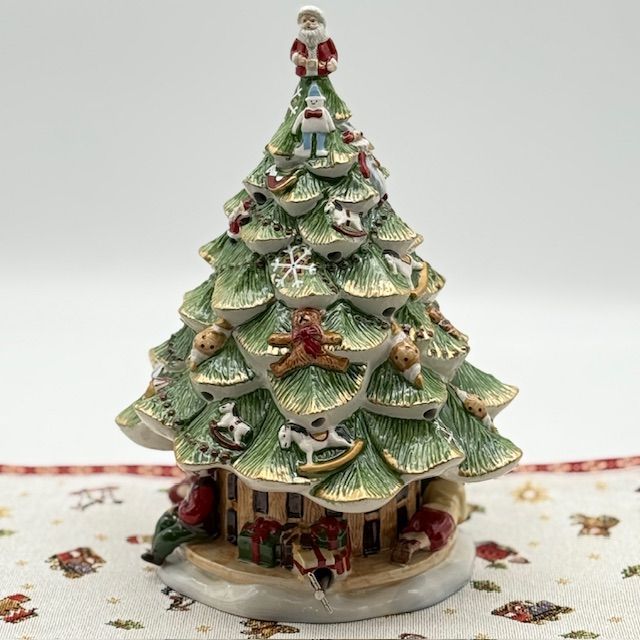 Статуэтка музыкальная подсвечник ВиллеройБох Toys Delight Новогодняя ель 30 см фарфор Германия