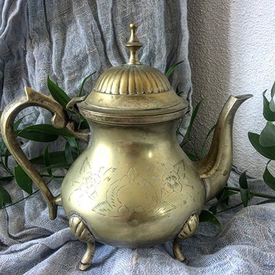 Чайник латунный малый с гравировкой