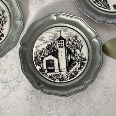 Тарелка Ritter 10 см олово Германия 