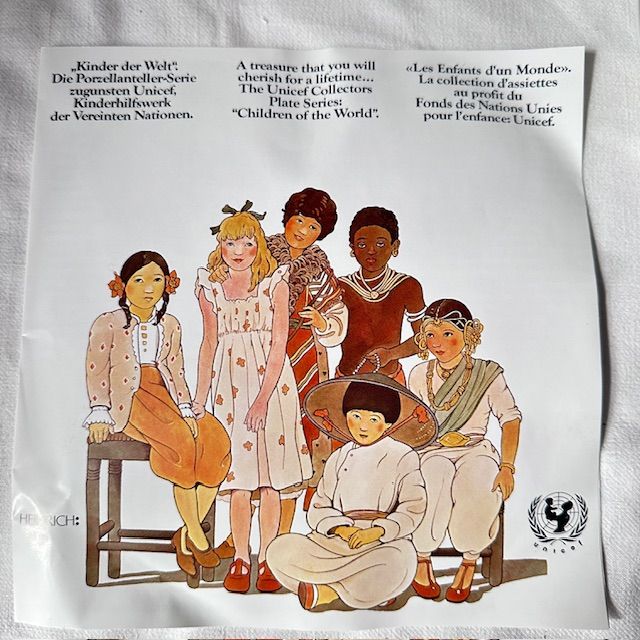 Тарелка Heinrich UNICEF Дети мира № 12 20 см фарфор Германия 