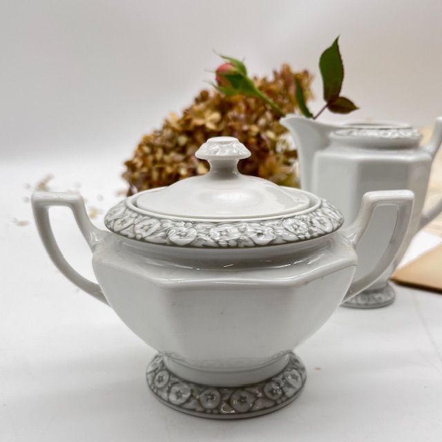 Сахарница Rosenthal Maria Classic Rose серый край 15 см Германия