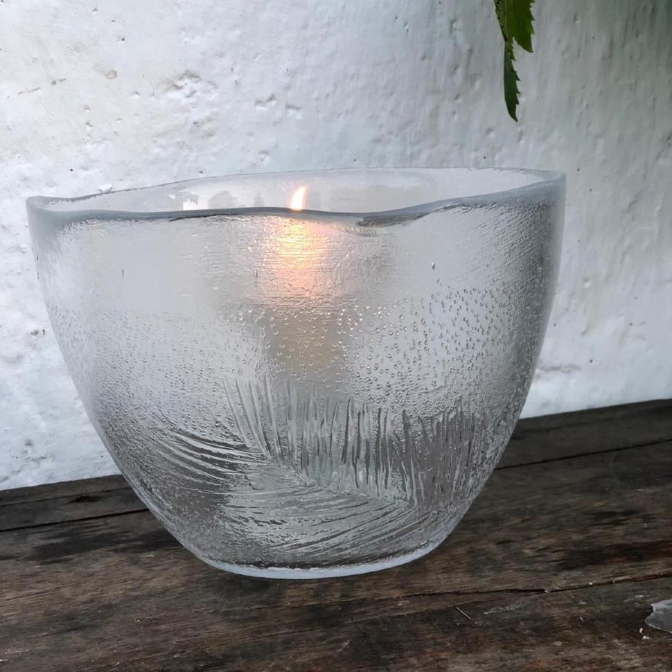 Салатник 21 см Еловая ветвь хрусталь Швеция