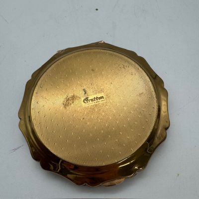 Пудреница Stratton с эмалью цвета морской волны 9 см Англия