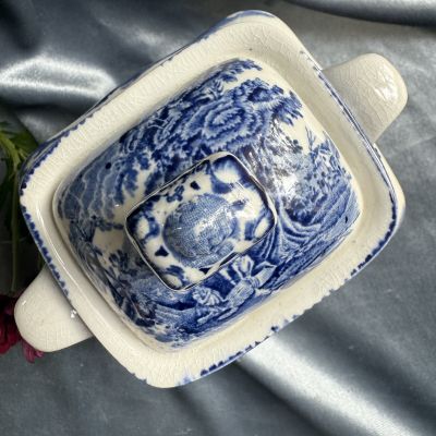 Сахарница Enoch Wedgwood Woodland 12 см синяя Англия