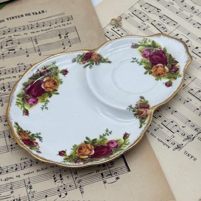 Чайная пара с овальным блюдом Royal Albert Old Country Rose 200 мл Англия  