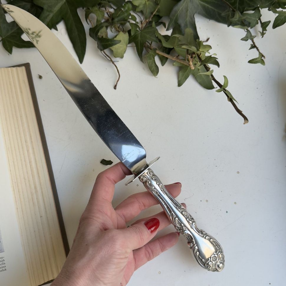 Нож для мяса 34 см сталь серебрение Франция