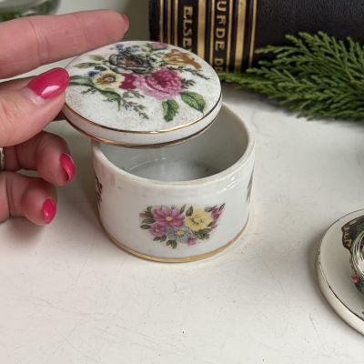 Шкатулка парфюмерная мушница 7 см фарфор