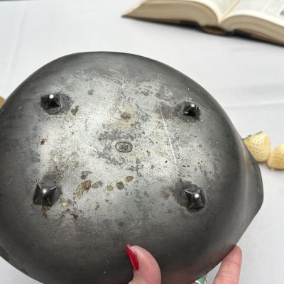 Блюдо фруктовница Лето 27 см олово серебрение Бельгия Ар-нуво