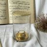 Подсвечник подставка под блюдо 15 см стекло латунь