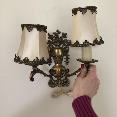 Бра латунное настенное 