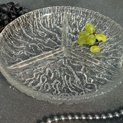 Менажница 24 см хрусталь Швеция льдинка