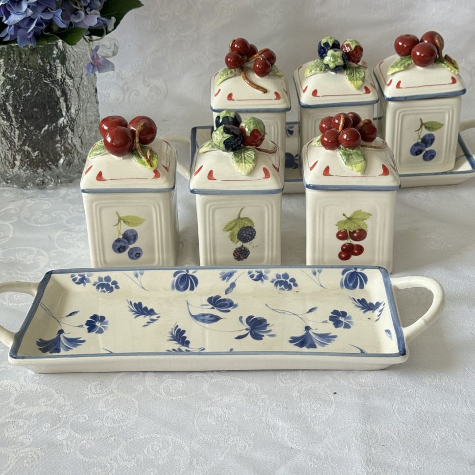 Джемницы на подносе набор 4 предмета ВиллеройБох Cottage Charm Германия  