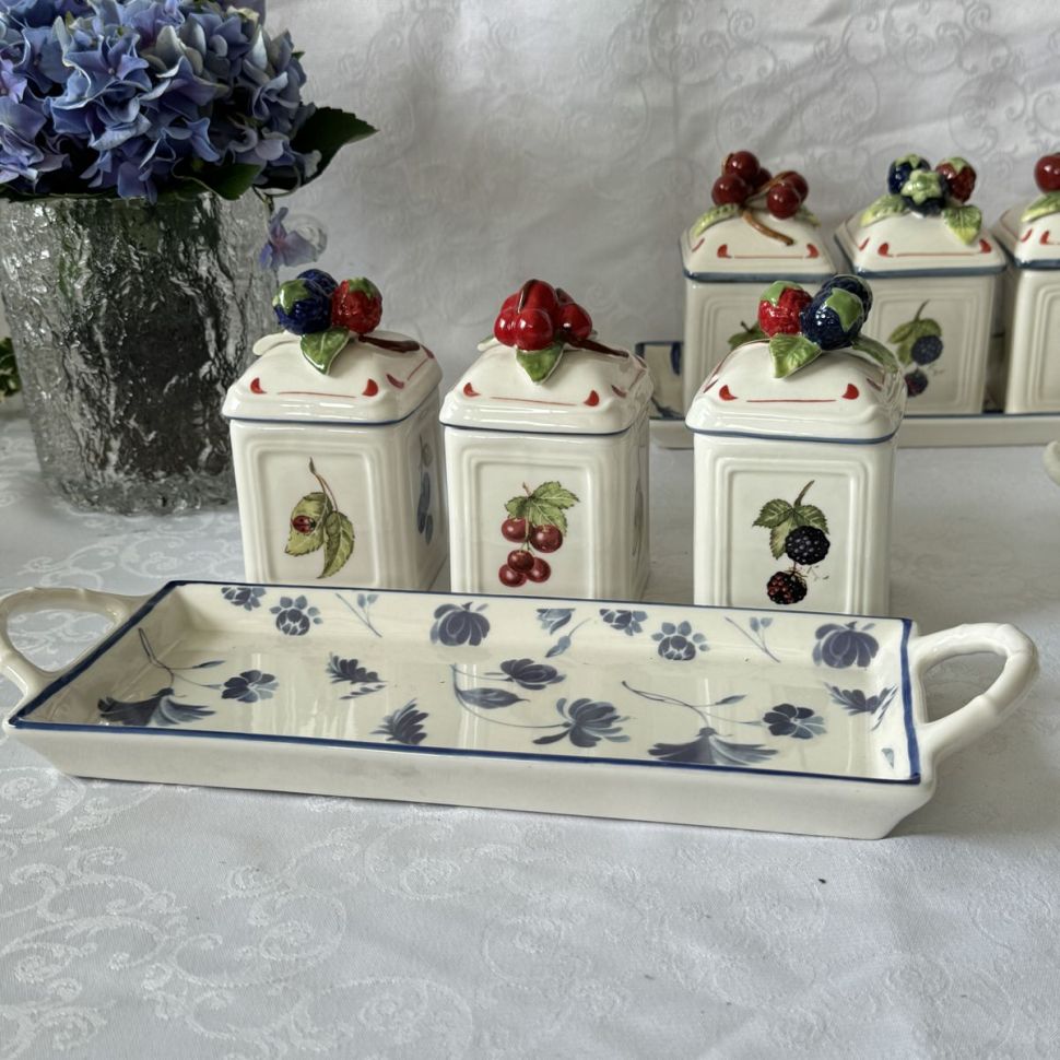 Джемницы на подносе набор 4 предмета ВиллеройБох Cottage Charm Германия  