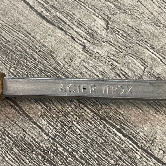 Шпажка шампур 40 см латунь сталь набор из 4 шт. Франция