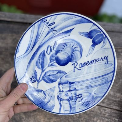 Тарелка ручная роспись фарфор 19 см