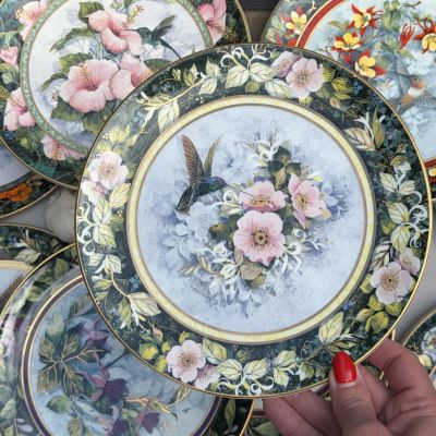 Тарелка Franklin Mint Royal Doulton Колибри Риволи 21 см фарфор Англия