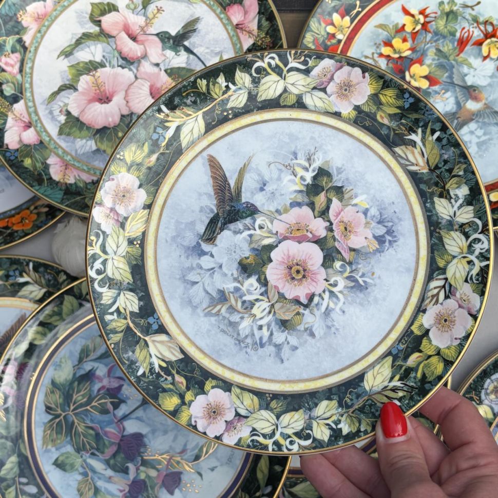 Тарелка Franklin Mint Royal Doulton Колибри Риволи 21 см фарфор Англия