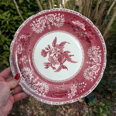 Тарелка Spode Pink Camilla 26 см фарфор Англия 2 категория