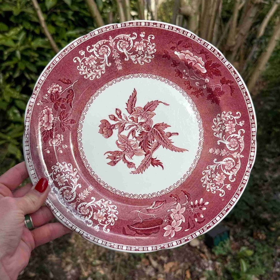 Тарелка Spode Pink Camilla 26 см фарфор Англия 2 категория