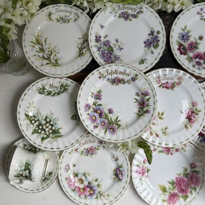 Тарелка Royal Albert 12 месяцев Январь 16 см Англия